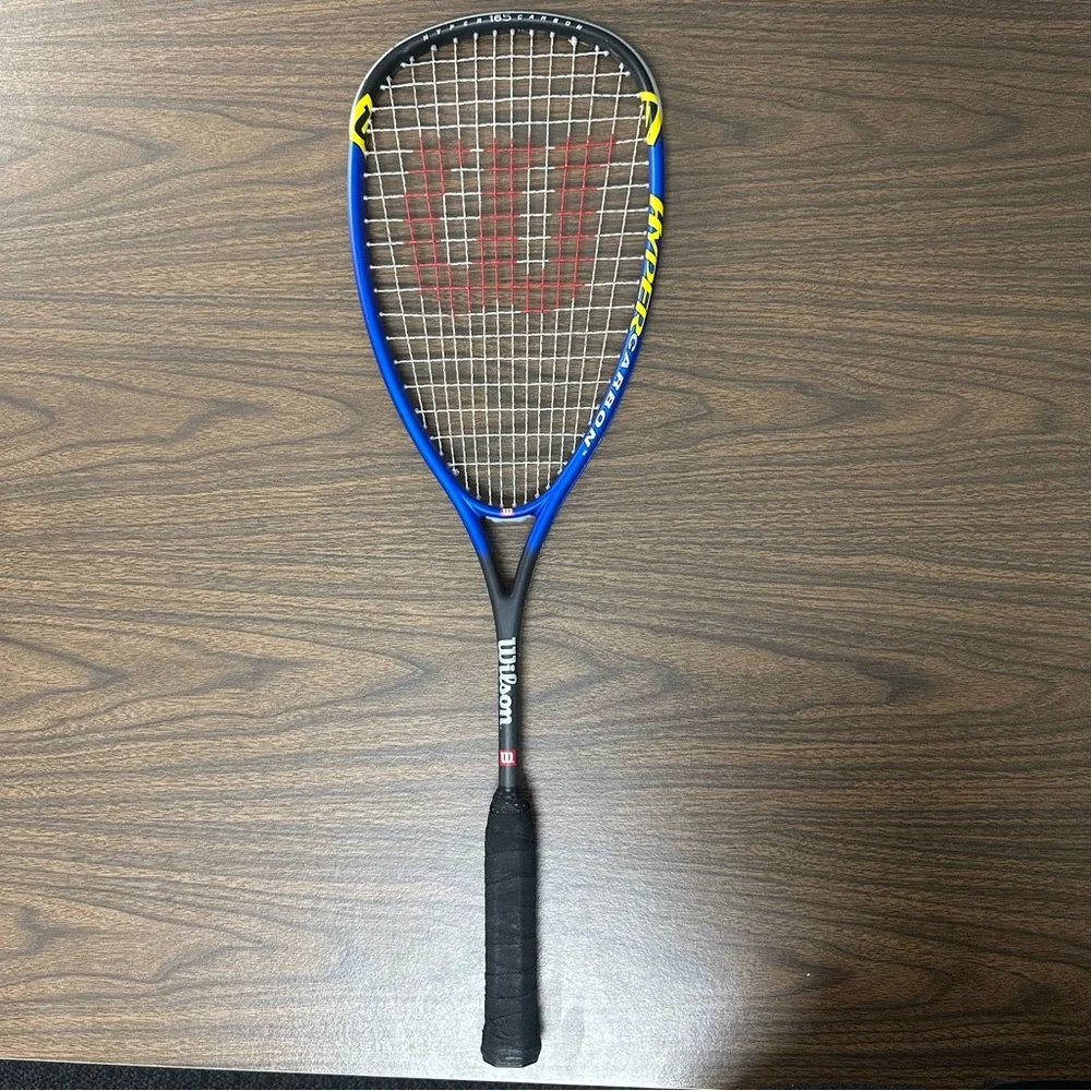 Wilson Hyper Pro Staff 165 Carbon Double Braid Squash Racquet w. case - Picture 3 of 16